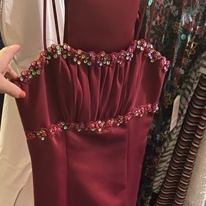 Burgundy formal dress